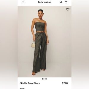 Reformation Two piece Stella Set Size 6. Brand new with tags. Never worn.